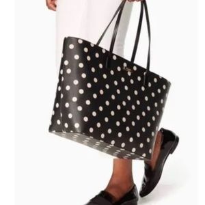 KATE SPADE SHORE STREET PICTURE DOT MARGARETA ZIP TOTE BLUE MULTI K6844 NWT $299